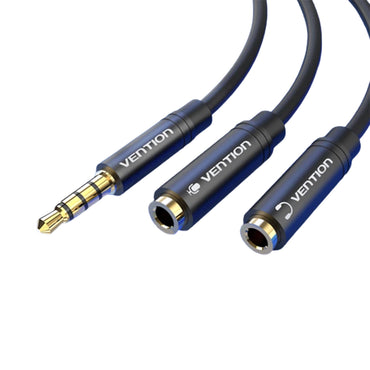 Vention TRS 3.5mm Dual Female CTIA to TRS 3.5mm Male 0.3-Meter Gold Plated (BBVBY) Stereo Splitter Cable for PC, Laptops, Mobile Phones, Sound Box