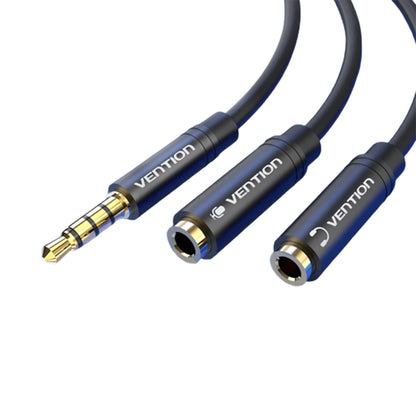 Vention TRS 3.5mm Dual Female CTIA to TRS 3.5mm Male 0.3-Meter Gold Plated (BBVBY) Stereo Splitter Cable for PC, Laptops, Mobile Phones, Sound Box
