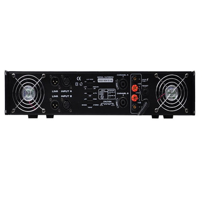 [CLEARANCE] KEVLER MZ-400 400W Professional Class H Power Amplifier with 20Hz-20KHz Frequency, Balance/Unbalance 3-Pin XLR Input and 2 Speakon Terminals, LED Indicators with Dual Variable Speed Fans