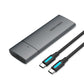 Vention USB3.1 Gen 2-C M.2 NVME SSD Enclosure 10Gbps Nickel-plated Hard Drive Aluminum Alloy Type Compatible with Multiple Systems for 2230/2242/2260/2280 (Gray) | KPGH0