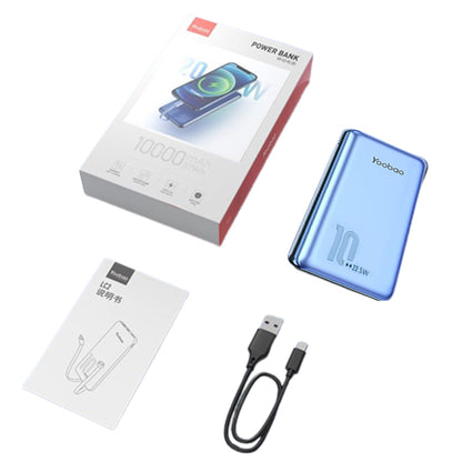 [CLEARANCE] Yoobao LC2 10000mAh Powerbank PD20W Power Delivery Quick Charge with Built-in Two-Way Type C and Lightning Cable (Black)
