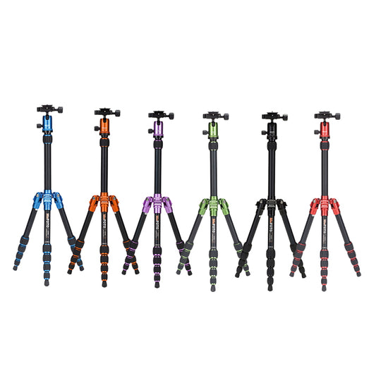 MeFOTO Backpacker 5-Section Camera Travel Tripod with Quick Twist Rubber Lock Leg Grips, 360 Degree Panning, 4Kg Max Payload, 4.2ft Max Height and Arca Type Compatible Ball Head (All Colors)