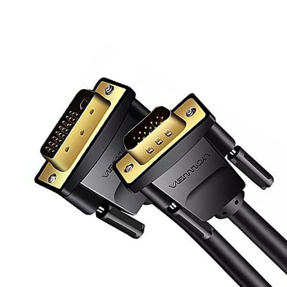[CLEARANCE] Vention 1080p 60Hz DVI (24+1) Male to VGA Male 1-Meter Gold Plated (EABB) Video Cable for PC, TV, Monitors, Laptops, Projectors