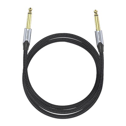[CLEARANCE] Vention 6.5mm Jack Male to 6.5mm Jack Male Cotton Braided Gold Plated 2-Meters (BAS) Audio Cable for Musical Instruments, Speakers, Amplifiers, Mixers