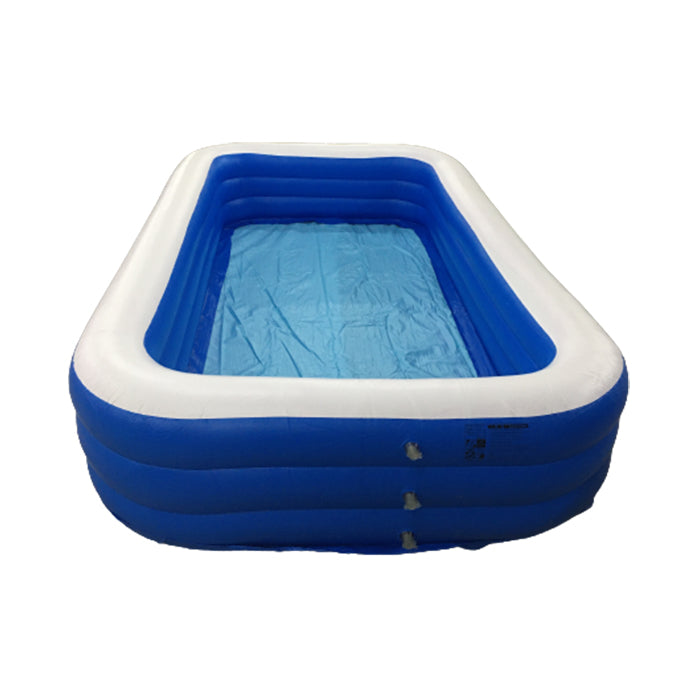 Ucassa 305 x 180 x 60cm Rectangular Inflatable Long Swimming Pool Summer White Edge for Family, Kids, Adults