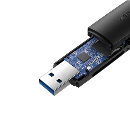Vention 2-in-1 Type-C and USB 3.0 SD and TF Card Reader 5Gbps 100MB/s for Laptop, TV, Computer (Black, Gray)
