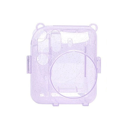 [CLEARANCE] Pikxi CM12 Fujifilm Instax Mini 12 Protective Glitter Crystal Transparent Camera Case Bag Dust and Scratch Proof with Shoulder Strap (Mint Green)
