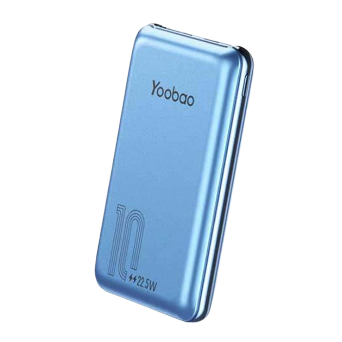 Yoobao LC3 10000mAh Powerbank PD20W Power Delivery with Built-in 22.5W Fast Charging USB Type C and Lightning Cable (Blue)