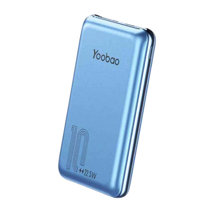 [CLEARANCE] Yoobao LC3 10000mAh Powerbank PD20W Power Delivery with Built-in 22.5W Fast Charging USB Type C and Lightning Cable (Blue)