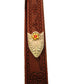 Gretsch Vintage Tooled Guitar Leather Strap Adjustable 49" to 56" with Jeweled Buckles (Walnut, Black)