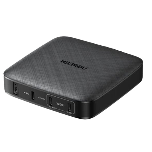 UGREEN 100W USB-C 4-Port High Speed Fast Charger 2.4A Multiport Dock for Desktop, Laptop, Phone (Black) | 70869