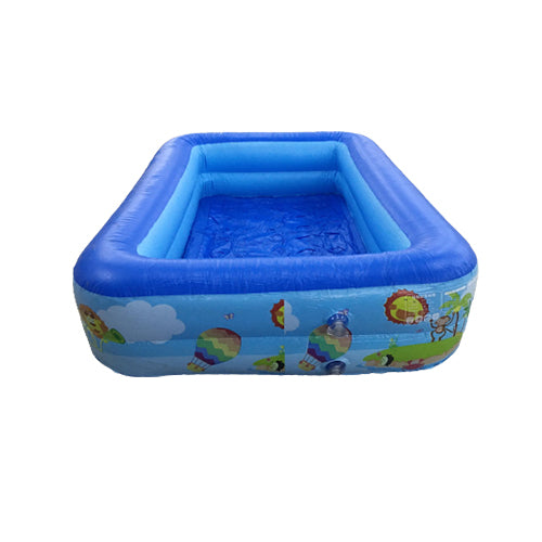 UCassa L 75cm  x W 130cm x H 30cm 2-Layer Inflatable Swimming Pool Easy Set-up with Max 2ft Depth with Cute Summer Design Outdoor for Kids 15011030