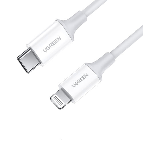 UGREEN 20W PD USB-C to Lightning Fast Charging 3A Cable with 480Mbps High Speed Data Sync, Nickel Plating ABS Shell (1.5M, 1M) | 60748