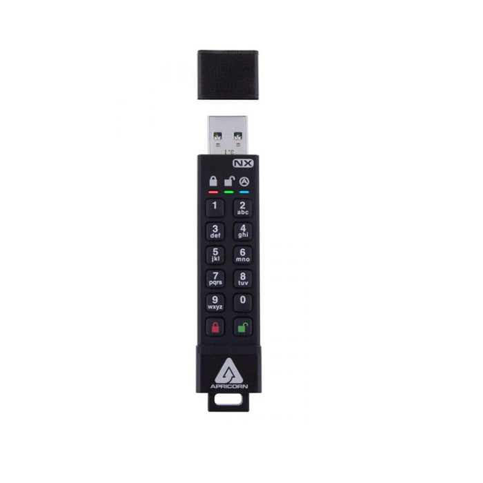 Apricorn Secure Key 3NX 8GB USB 3.1 256-Bit Hardware Encrypted Flash Drive | ASK3-NX-8GB