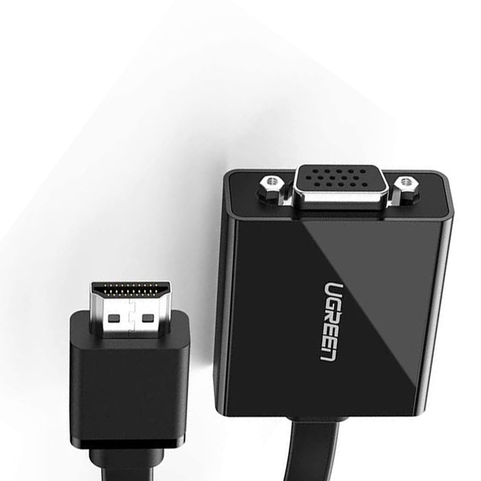 [CLEARANCE] UGREEN HDMI Male to VGA female Converter with Audio and Power Supply Port 1080P 60Hz for Laptop, PC, Monitor, Projector (0.25M)