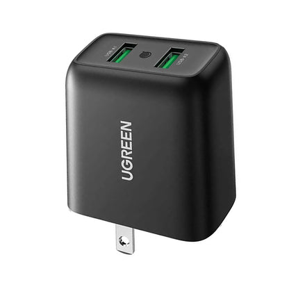[CLEARANCE] UGREEN 36W USB 3.0 2-Port Dual Wall Quick Charger Adapter for Laptop, Tablet, Phone | 70151