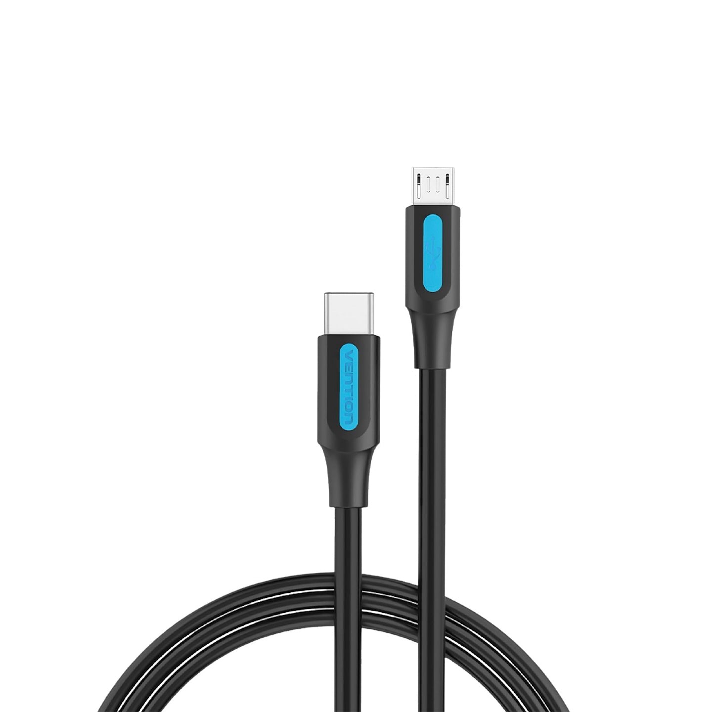 Vention USB 2.0 C Male to Micro-B Male 2A Data Cable with High Speed Interface for Camera, Computer, Smartphones, MP3 (Available in 1M, 1.5M) | COVBF, COVBG