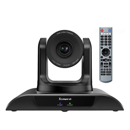 [CLEARANCE] Tenveo TEVO-VHD NDI Optical Zoom AI Auto-Tracking Full-HD PTZ Conference Camera & 10X Zoom Non Auto-Tracking Version with HDMI, SDI, RJ45, USB Outputs for Video Conferencing, Live Steaming, Broadcast, Business & Meetings