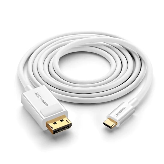 UGREEN 4K 30Hz USB-C Male to DisplayPort DP Male to Male Audio / Video Cable for PC Laptops and TV Monitor Display (1.5M) (White, Black) | 40420, 50994