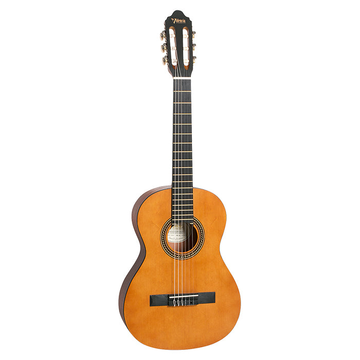 Valencia 200 Series Classical 1/2, 3/4, Full Size Acoustic Guitar Natural with Matte Satin Finish, 6 String Nylon, 19 Frets for Student Musicians, Beginner Players | VC20