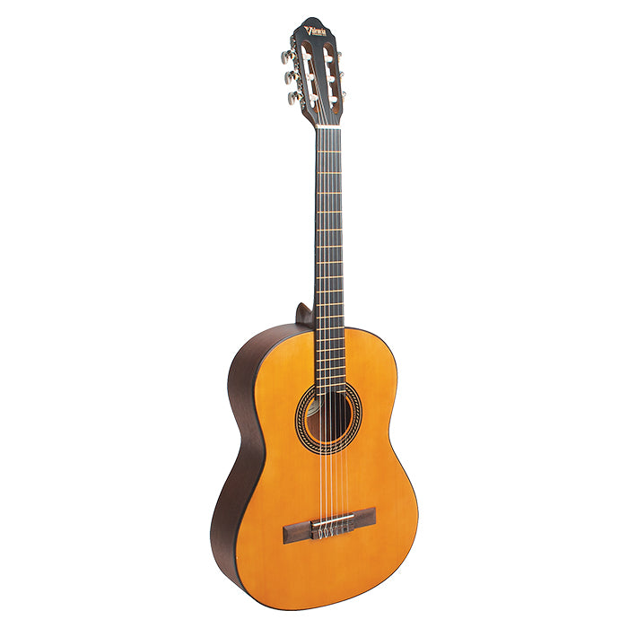 Valencia 200 Series Classical 1/2, 3/4, Full Size Acoustic Guitar Natural with Matte Satin Finish, 6 String Nylon, 19 Frets for Student Musicians, Beginner Players | VC20