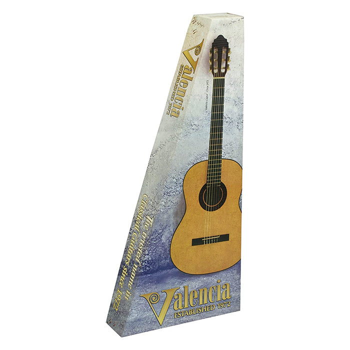 Valencia 200 Series Classical 1/2, 3/4, Full Size Acoustic Guitar Natural with Matte Satin Finish, 6 String Nylon, 19 Frets for Student Musicians, Beginner Players | VC20