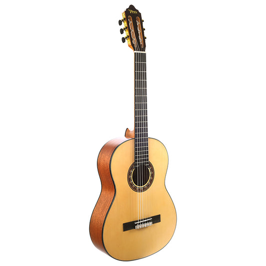 Valencia 300 Series Classical Full Size Acoustic Guitar Natural with Matte Satin Finish, 6-String Nylon, 19 Frets Right-Handed for Student Musicians, Beginner Players | VC304