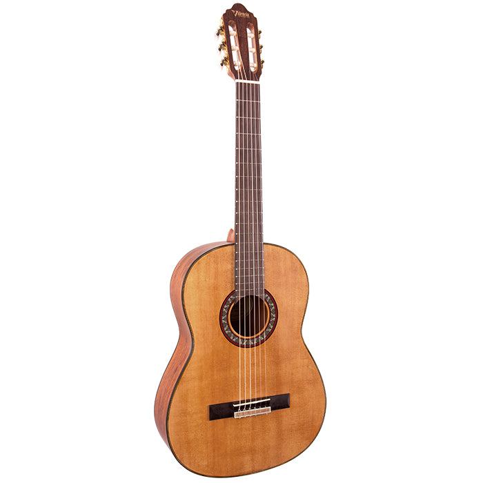 Valencia 400 Series Classical Full Size Acoustic Guitar with Satin Finish, 6-String Nylon, 19 Frets for Student Musicians, Beginner Players (Vintage Natural, Classic Sunburst) | VC404, VC404CSB