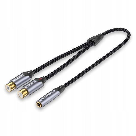 Vention Double RCA to 3.5mm Female to Female Splitter Cable | BCOHY