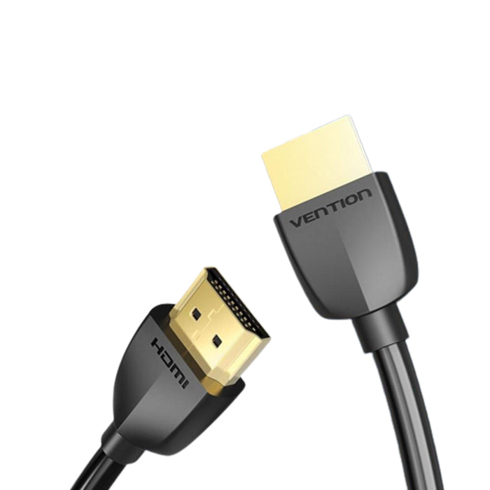 Vention FHD 4K 60Hz Slim Portable HDMI 2.0 Male to Male Gold-Plated Video Cable (AAIB) with Audio/Video Sync, 18Gbps Bandwidth Transmission and 3D Visual Support (Available in 1M, 1.5M, 2M and 3M)