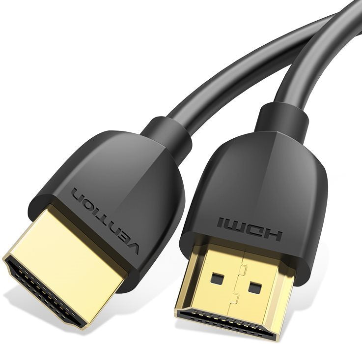 Vention FHD 4K 60Hz Slim Portable HDMI 2.0 Male to Male Gold-Plated Video Cable (AAIB) with Audio/Video Sync, 18Gbps Bandwidth Transmission and 3D Visual Support (Available in 1M, 1.5M, 2M and 3M)