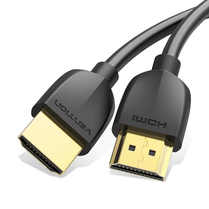 Vention FHD 4K 60Hz Portable HDMI 2.0 Male to Male 3-Meters Gold-Plated Video Cable (AAIBI) with Audio/Video Sync, 18Gbps Bandwidth Transmission and 3D Visual Support