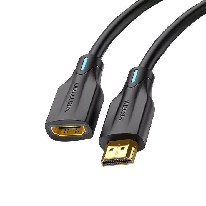Vention 8K FUHD 60Hz HDMI 2.1 Male to Female Gold-Plated Video Cable Extension Cord with 48Gbps Bandwidth Speed and Easy-Swap Function for Laptops, TV, Monitors (Available in 0.5M, 1.5M and 2M) | AHB