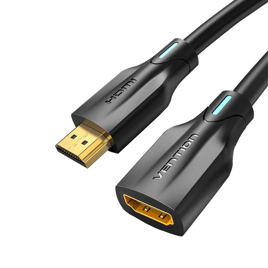 Vention 8K FUHD 60Hz HDMI 2.1 Male to Female Gold-Plated Video Cable Extension Cord with 48Gbps Bandwidth Speed and Easy-Swap Function for Laptops, TV, Monitors (Available in 0.5M, 1.5M and 2M) | AHB