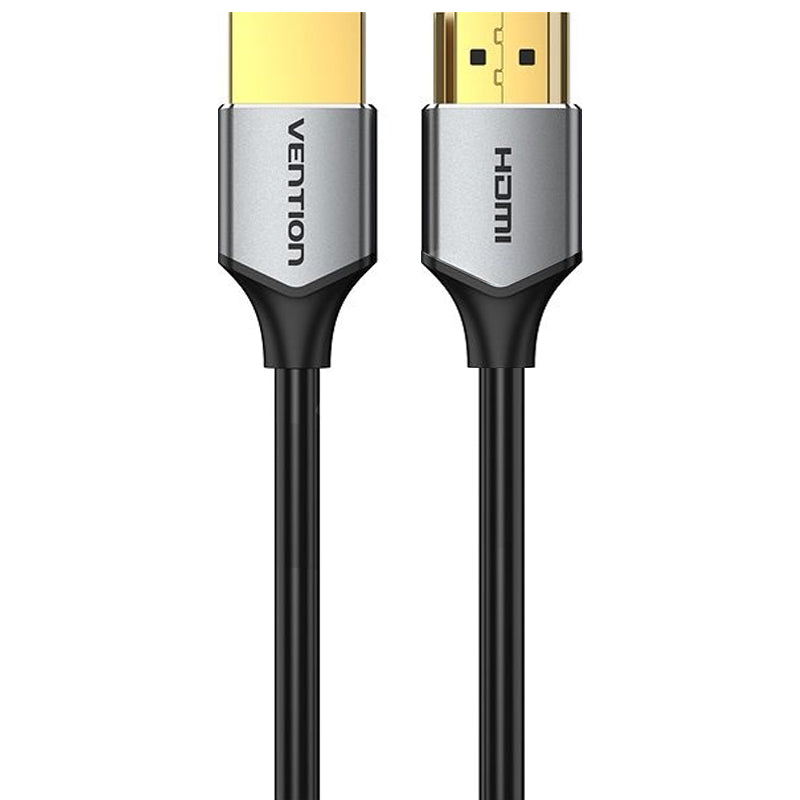 Vention UHD 4K 60Hz Ultra Thin HDMI 2.0 Male to Male Cable Aluminum Cord for Monitors, TV, Laptop (Available in 1M, 1.5M 2M, 3M) (Gray) | ALE