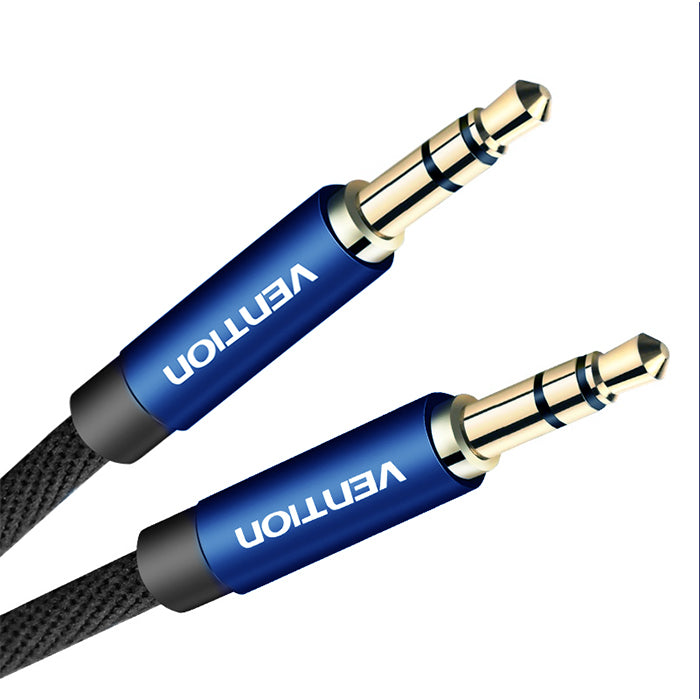 Vention 3.5mm Male to Male High Quality AUX Audio Cable 29AWG for Laptop, Car Stereos, Headphones, Smartphone (Blue) (0.5M, 1M, 1.5M, 2M, 3M, 5M) | BAWL