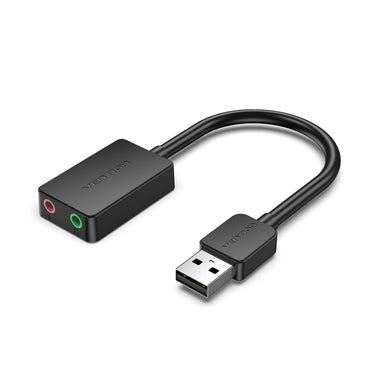 Vention USB 2.0 External Sound Card to 3.5mm Female AUX Audio Adapter for Earphones, Microphone (0.15M) | CDY |