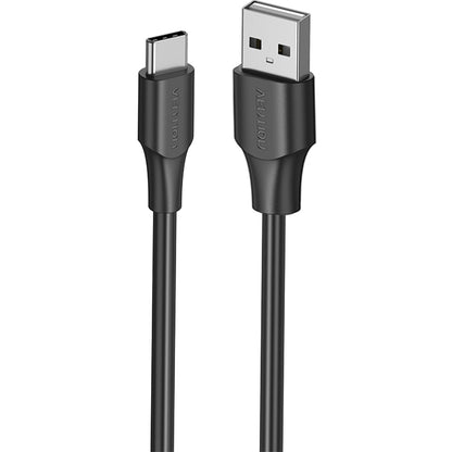 Vention USB 2.0 A Male to Type-C 3A Male Nickel-Plated Data Charging Cable with 480Mbps Transfer Speed (Black) (3M) | CTH