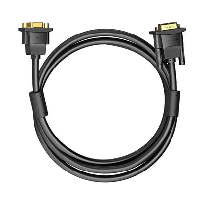 [CLEARANCE] Vention VGA Male to VGA Female (3+6) Gold-Plated Extra Long Extension Cable Cord with Full HD Resolution for Laptop and Projector (10 Meters) | DAGBL