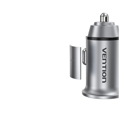 [CLEARANCE] Vention USB Dual Port Car Quick Charger QC4.0 QC3.0 Type-C Aluminum Alloy for Phone, Tablet, Dashcam (18W / 20W) | FFFH0