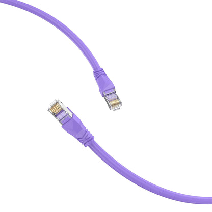 [CLEARANCE] Vention CAT6A RJ45 Ethernet Network SFTP Flexible Patch Cable with Up To 1000Mbps Transmission Speed for Home and Industrial Networking (Purple)(25M) | IBMVS