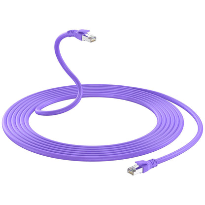 [CLEARANCE] Vention CAT6A RJ45 Ethernet Network SFTP Flexible Patch Cable with Up To 1000Mbps Transmission Speed for Home and Industrial Networking (Purple)(25M) | IBMVS