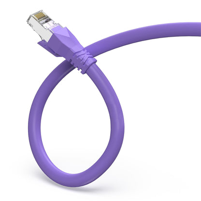 [CLEARANCE] Vention CAT6A RJ45 Ethernet Network SFTP Flexible Patch Cable with Up To 1000Mbps Transmission Speed for Home and Industrial Networking (Purple)(25M) | IBMVS