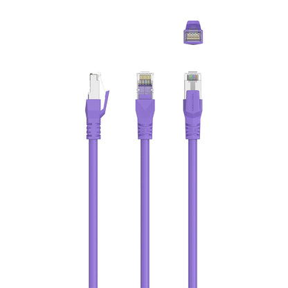 [CLEARANCE] Vention CAT6A RJ45 Ethernet Network SFTP Flexible Patch Cable with Up To 1000Mbps Transmission Speed for Home and Industrial Networking (Purple)(25M) | IBMVS