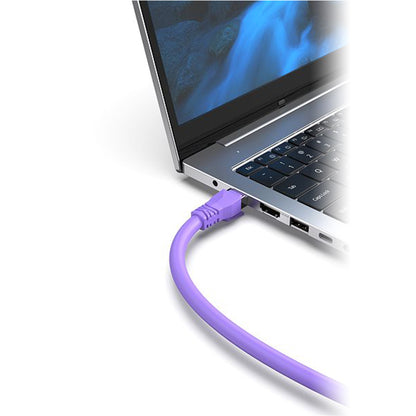 [CLEARANCE] Vention CAT6A RJ45 Ethernet Network SFTP Flexible Patch Cable with Up To 1000Mbps Transmission Speed for Home and Industrial Networking (Purple)(25M) | IBMVS