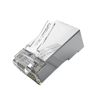 [CLEARANCE] Vention CAT6 FTP/UTP RJ45 Transparent Modular Ethernet Connector 125MHz 1000Mbps Speed with 50U Gold-Plated Contacts (10 Pack) | IDCR0, IDDR0