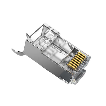 Vention CAT7 FTP RJ45 Transparent Modular Network Connector Plug for Smoother Gaming, Stable Streaming, and Faster Download (10 Pack) | IDER0-10