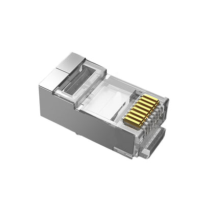 [CLEARANCE] Vention IDGR0-100 CAT6A UTP RJ45 100pcs Transparent Modular Wire Plug Connector with Metal Shielded Shell for Stable Transmission (100 Pieces)