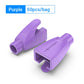 Vention Waterproof and Dustproof PVC Strain Relief Boots Covers for Ethernet LAN RJ45 Network Cables (Pack of 50) | (Blue)