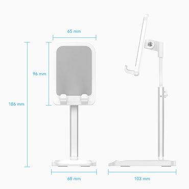 [CLEARANCE] Vention Desktop Mobile Phone Tablet Stand Aluminum Alloy Type with Adjustable Height (Black) | KCQ